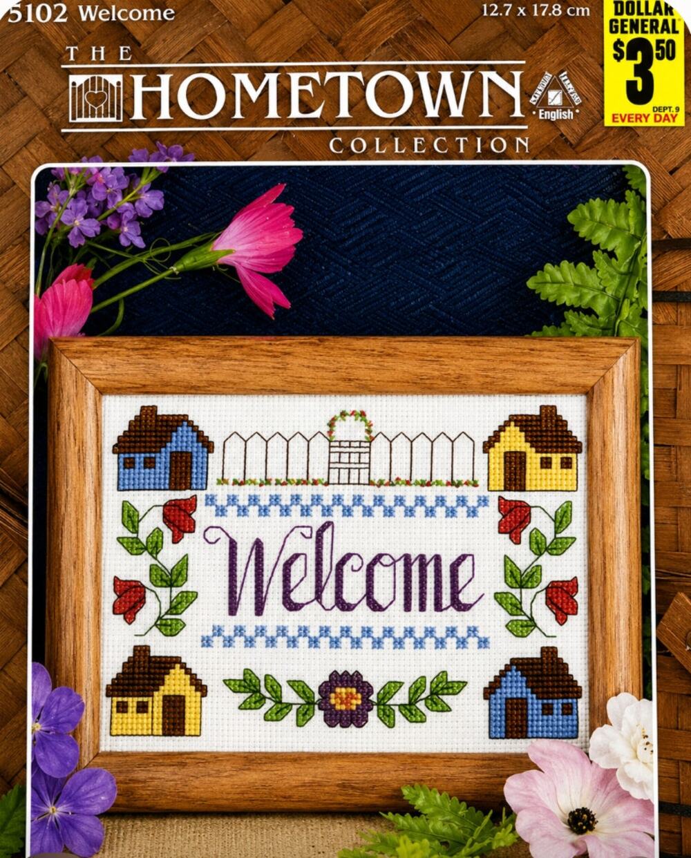 Designs for the Needle "Welcome" Home Counted Cross Stitch Kit Size 5" x 7"